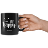 Image of I AM - Just Smile and Be Happy - Combo Black 11 oz Mugs